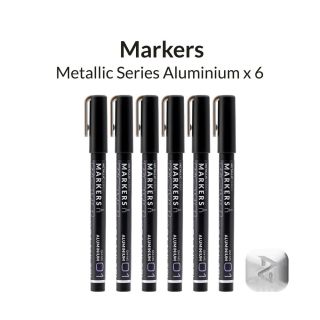 Metallic Series Markers - 6 Aluminium
