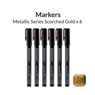 Metallic Series Markers - 6 Scorched Gold