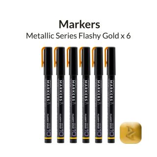 Metallic Series Markers - 6 Flashy Gold
