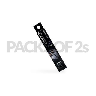 Metallic Series Markers - 2 Stainless Steel