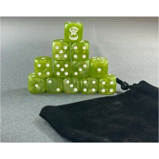Green Horde Dice Pack (12 + bag)