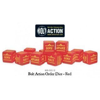 Bolt Action Orders Dice - Red