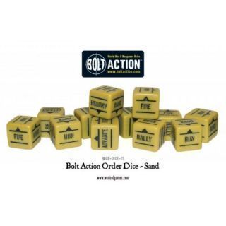 Bolt Action Orders Dice - Sand