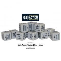 Bolt Action Orders Dice - Grey