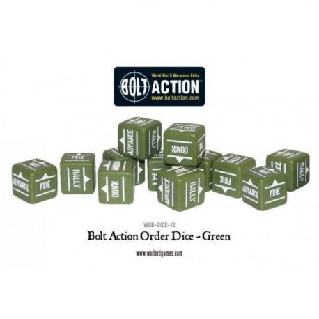 Bolt Action Orders Dice - Green