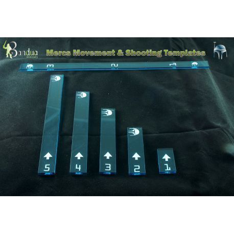 Mercs Movement & Shooting Templates compatible con X-Wing
