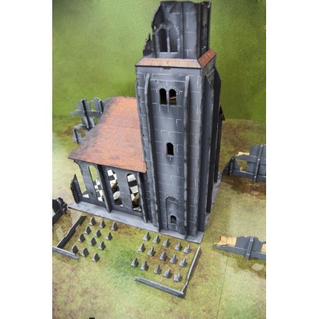 Ruined Church Escenografía 28 mm ( AoS , Saga , Historical Wargames)