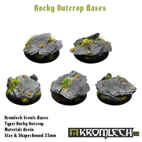 Rocky Outcrop Bases, Round 32Mm