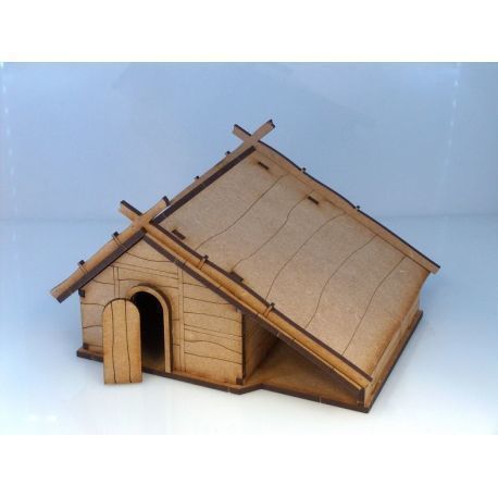 Viking Shelter Escenografía 28 mm ( AoS , Saga , Historical Wargames)