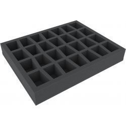 FS050C4BO 50 mm (2 inch) Figure Foam Tray with base and 28 slots for larger tabletop models (terminator)