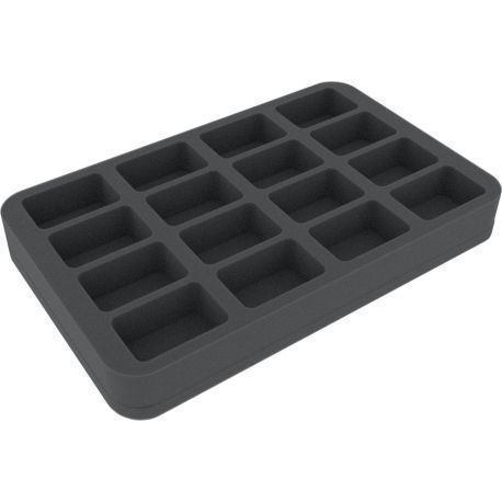 HS035BF05BO 35 mm (1.4 inches) half-size Figure Foam Tray with 16 slots