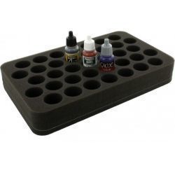 HS035P1BO 35 mm (1.4 inch) half-size Figure Foam Tray with base - 37 round compartments