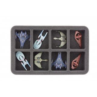 HS035ST01 35 mm (1.4 inch) half-size Figure Foam Tray for large Star Trek Attack Wing Ships