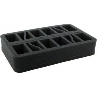 HS050BF04BO 50 mm (2 inch) half-size Figure Foam Tray with base - FOW 8 Tanks