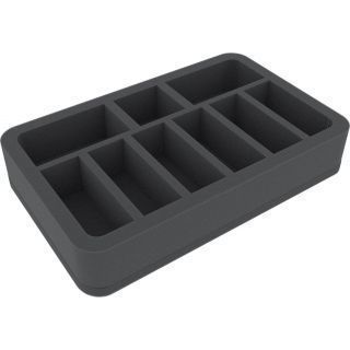 HS050I004BO 50 mm (2 Inch) 9 slots - foam tray with base - half-size