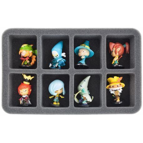 HS050KR01 50 mm (2 inch) half-size Figure Foam Tray for 8 large Krosmaster figures