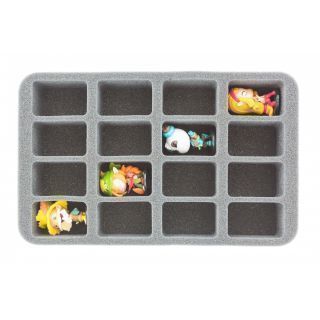 HS050KR07 50 mm (2 inch) half-size Figure Foam Tray for 16 Krosmaster figures