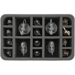 HS060IA04 60 mm (2.4 inches) half-size foam tray with 16 slots for Star Wars Imperial Assault Miniatures