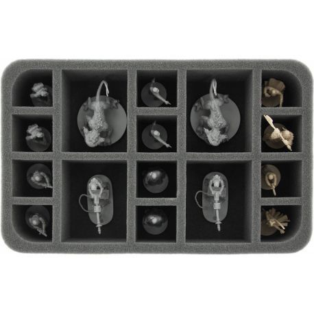 HS060IA04 60 mm (2.4 inches) half-size foam tray with 16 slots for Star Wars Imperial Assault Miniatures