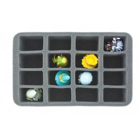 HS070KR08 70 mm (2.75 inches) half-size Figure Foam Tray for 16 Krosmaster figures