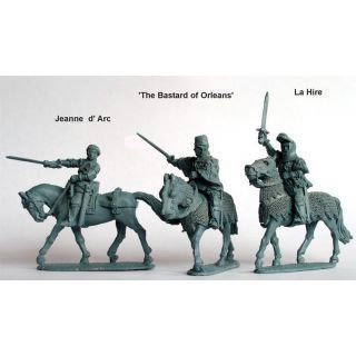 Jeanne d'Arc, La Hire, 'Bastard of Orleans' (all mountd)