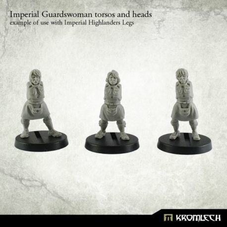 Imperial Guardswoman torsos and heads (5)