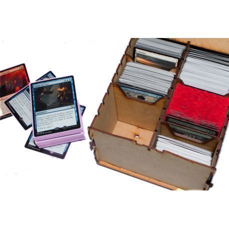 Trading Card  Box - Wood ( Lgc Games , Juegos de Mesa , Magic )