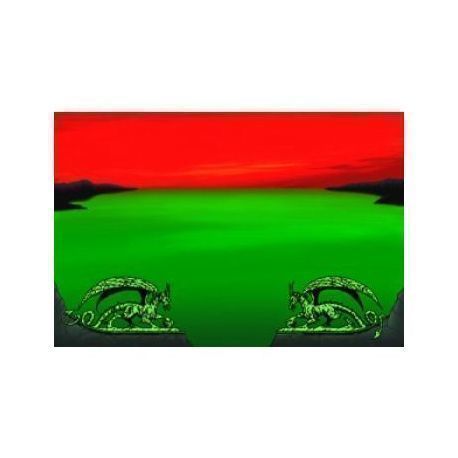 Dragon Shield Play Mat - Green - Red Zone