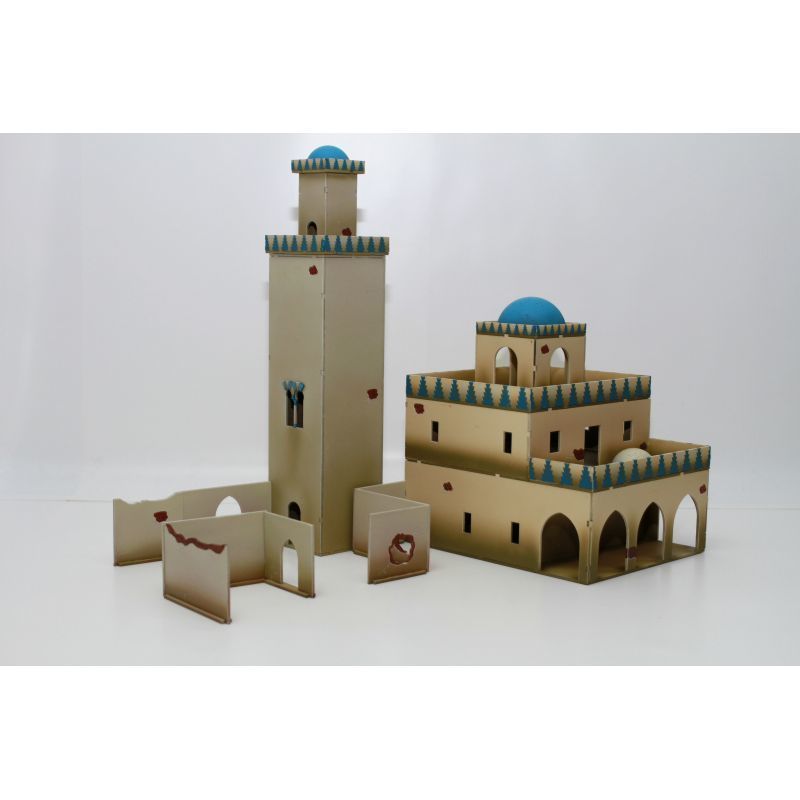 Wargame terrain DESERT CITY SET E Arabian rpg buildings 28mm miniatures