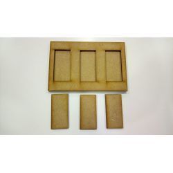 Movement Tray 120x80mm, 3 bases 25x50mm