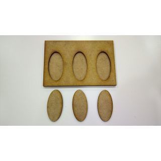 Movement Tray 120x80mm, 3 oval bases 25x50mm