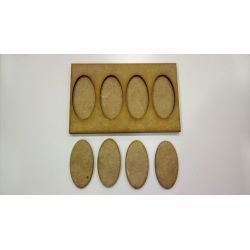 Movement Tray 120x80mm, 4 oval bases 25x50mm