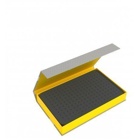 Feldherr Magnetic Box yellow with 25 mm pick and pluck foam for custom projects