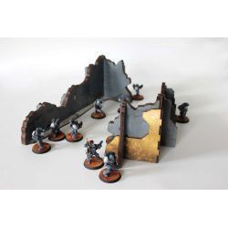 RUINED TRADE HOUSE scenery for 32mm