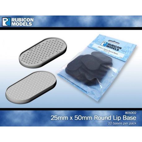 25mm x 50mm Round Base (Pack of 10)