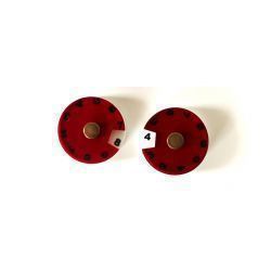 2 Simple Dials - Red - Counter Wounds -Warhammer 40k - Wargames - Bolt Action