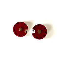 2 Simple Dials - Red - Contador Heridas -Warhammer 40k - Wargames - Bolt Action