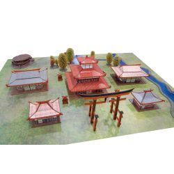 Edo District Escenografia prepintada 28mm ( Aos, Ronin , Saga , Warlod Games)