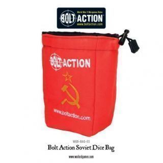 Bolt Action Soviet Dice Bag and Order Dice (Red)
