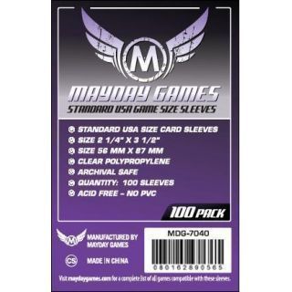 Mayday: Purple Label: Standard USA Clear Sleeves (100 pack)