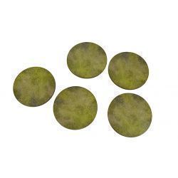 60mm grass  x5 - Pre Painted Bases ( 40k , AoS, Infinity , Malifaux, Warlord Games)