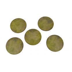 50 mm grass x5 - Pre Painted Bases ( 40k , AoS, Infinity , Malifaux, Warlord Games)