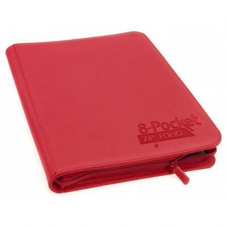 Álbum 8 - Pocket QuadRow Zipfolio Xenoskin Rojo