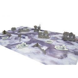 Essential Terrain Set. VALHALLA RUINS + MAT escenografia  basica de 28mm para tu mesa de juego 
