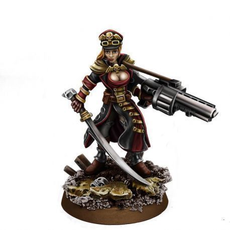 IMPERIAL SOLDIER FEMALE COMMISSAR WITH GRENADE LAUNCHER