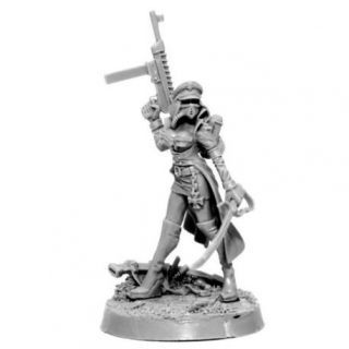 IMPERIAL SOLDIER FEMALE COMMISSAR WITH LASER PISTOL