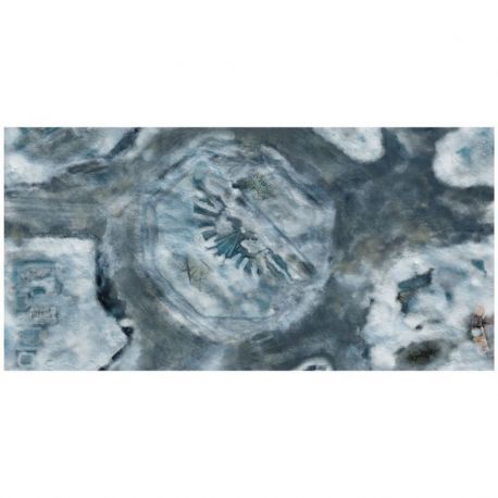9ED 44'x90' Imperial City Snow 2 Compatible with Warhammer, Warhammer 40K and other Wargames