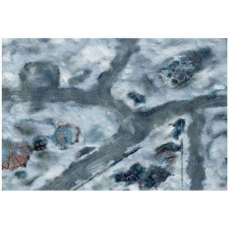 9ED 44'x30' Imperial City Snow 1 Compatible with Warhammer, Warhammer 40K and other Wargames