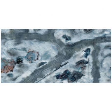 9ED 44'x90' Imperial City Snow 1 Compatible with Warhammer, Warhammer 40K and other Wargames