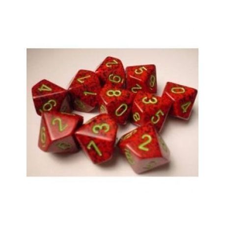 Chessex Speckled Polyhedral Ten d10 Set - Strawberry